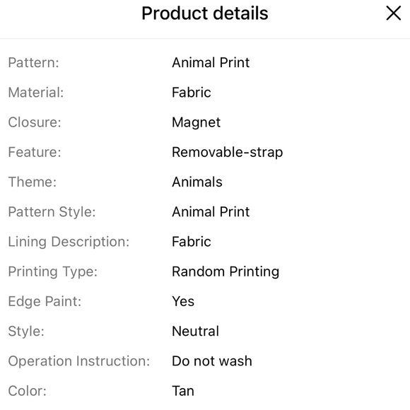 Happy Lane Leopard Print Satchel Crossbody Bag Tan Brown Boho NIP - Picture 12 of 12